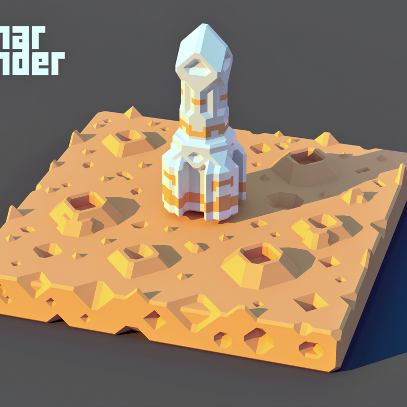 Low-polygon style game concept