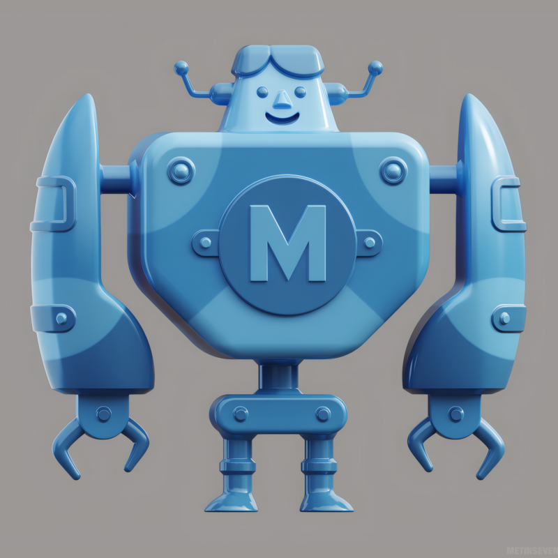 Icon-style robot character design